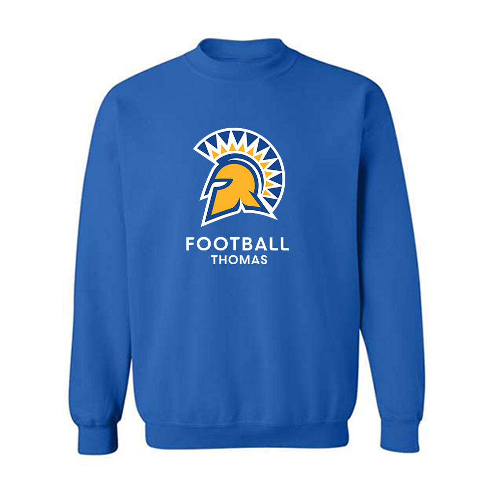 SJSU - NCAA Football : Colton Thomas - Classic Fashion Shersey Crewneck Sweatshirt-0