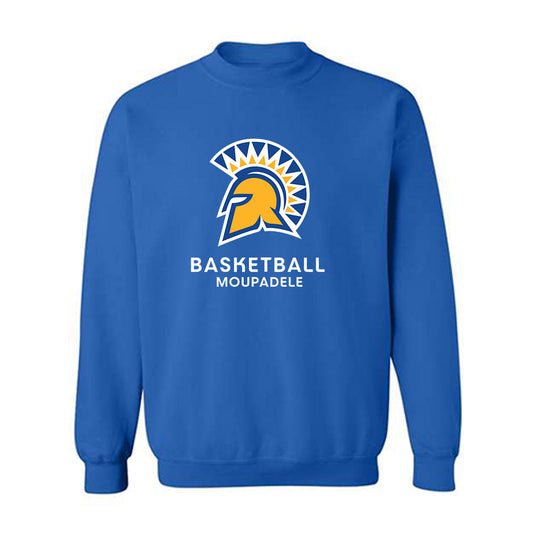 SJSU - NCAA Men's Basketball : Japhet Moupadele - Classic Fashion Shersey Crewneck Sweatshirt-0