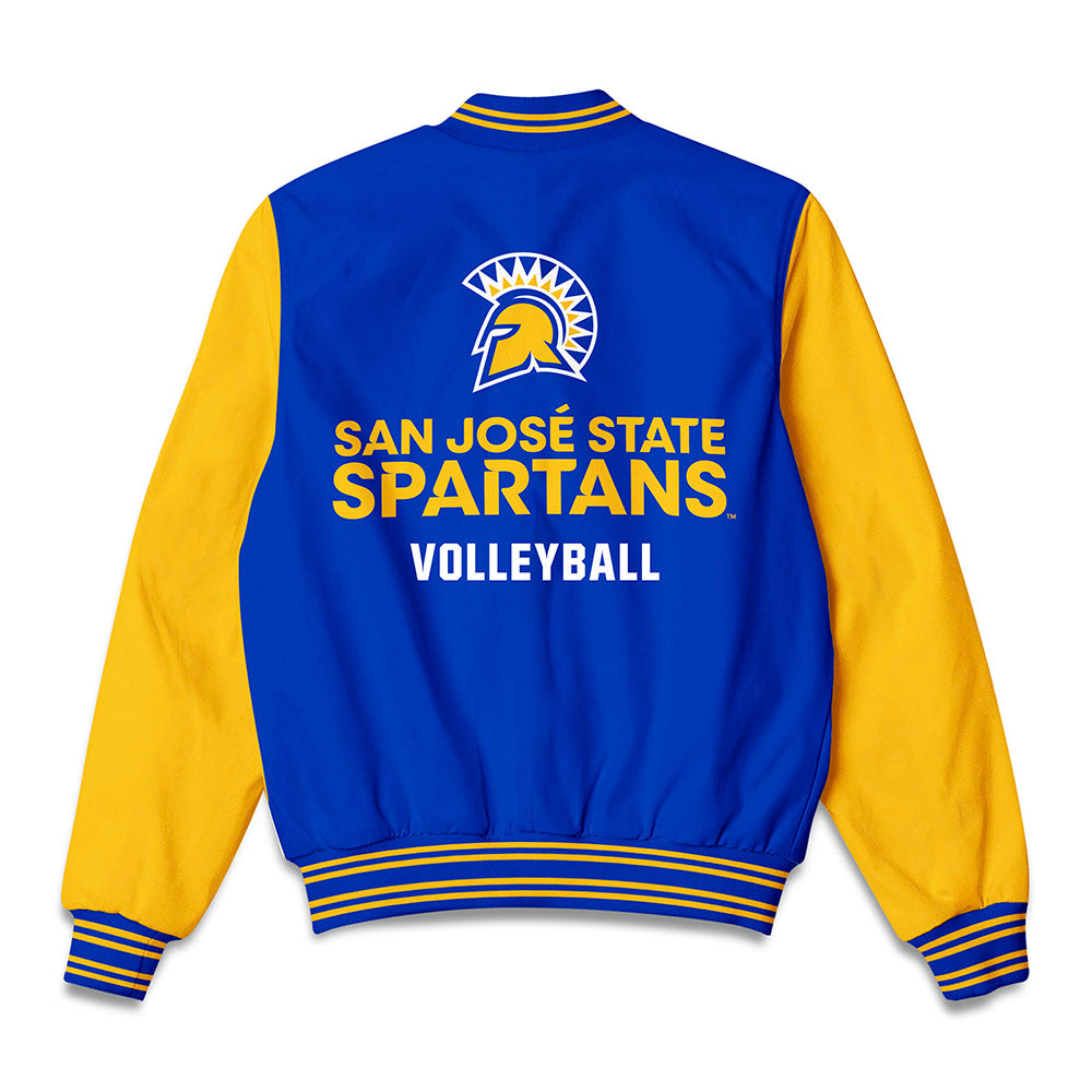 SJSU - NCAA Women's Volleyball : Morgan Castaneda - Bomber Jacket-1