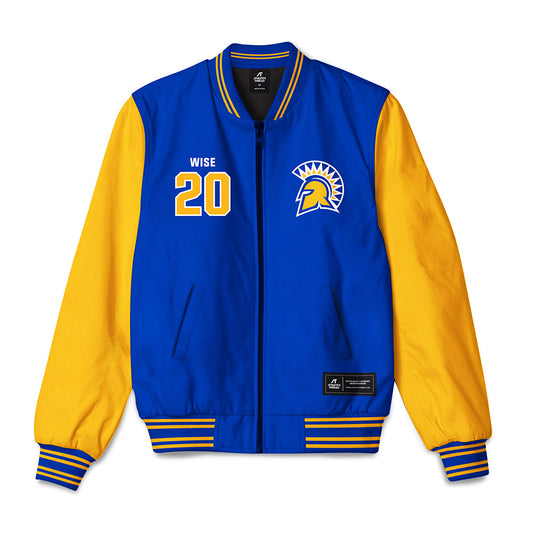 SJSU - NCAA Men's Basketball : Christian Wise - Bomber Jacket-0