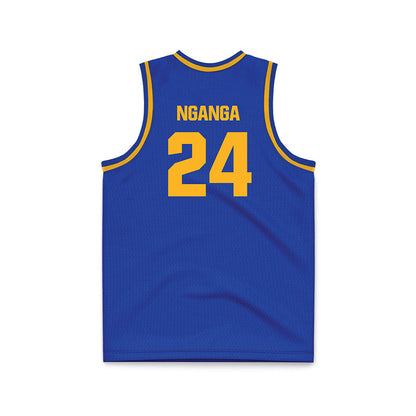 SJSU - NCAA Men's Basketball : Sadraque Nganga - Blue Basketball Jersey-1