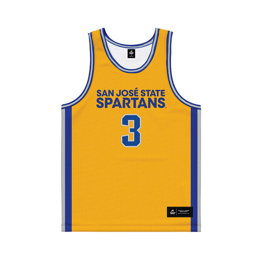 SJSU - NCAA Women's Basketball : Mecca Alexander - Gold Basketball Jersey-0
