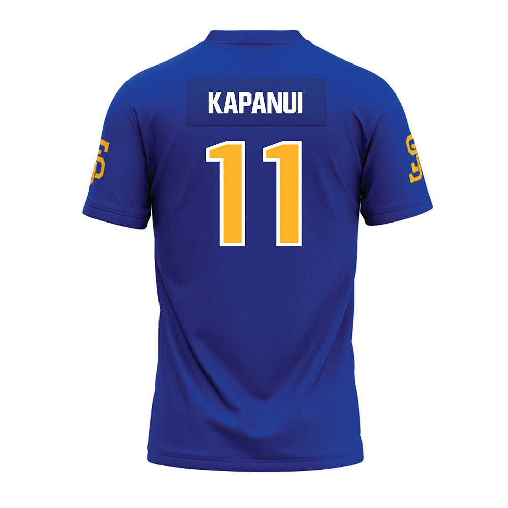 SJSU - NCAA Football : Champ Kapanui - Blue Premium Football Jersey-1