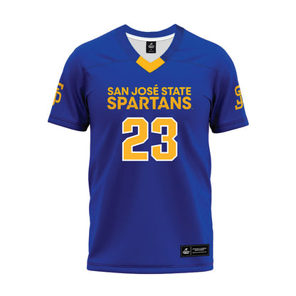 SJSU - NCAA Football : Nassir Pitters - Blue Premium Football Jersey-0