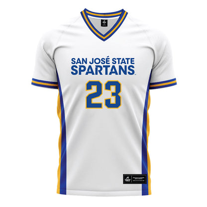 SJSU - NCAA Men's Soccer : Amir Anwary - White Soccer Jersey-0