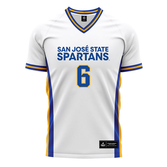 SJSU - NCAA Men's Soccer : Fernando Duarte - White Soccer Jersey-0