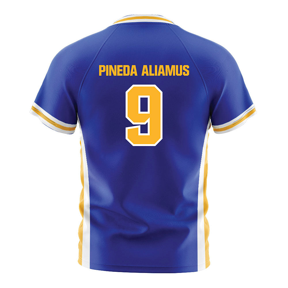 SJSU - NCAA Women's Soccer : Paige Pineda Aliamus - Royal Soccer Jersey-1