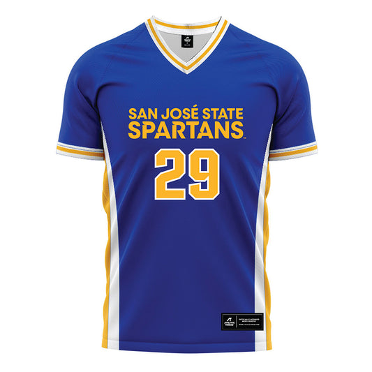 SJSU - NCAA Women's Soccer : Lily Montesin - Royal Soccer Jersey-0