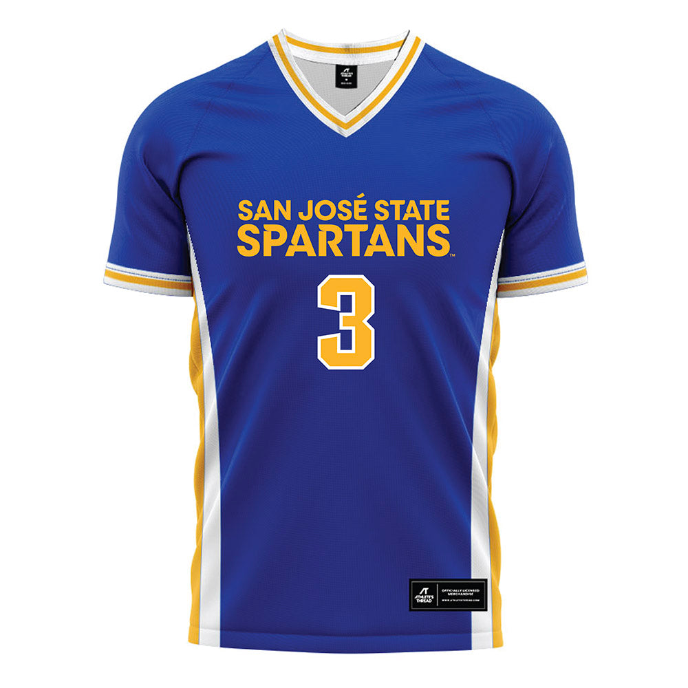 SJSU - NCAA Women's Soccer : Analise Martins - Royal Soccer Jersey-0