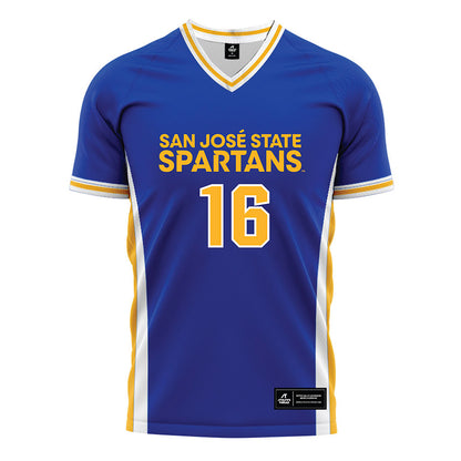 SJSU - NCAA Women's Soccer : Taejah Aitken - Royal Soccer Jersey-0