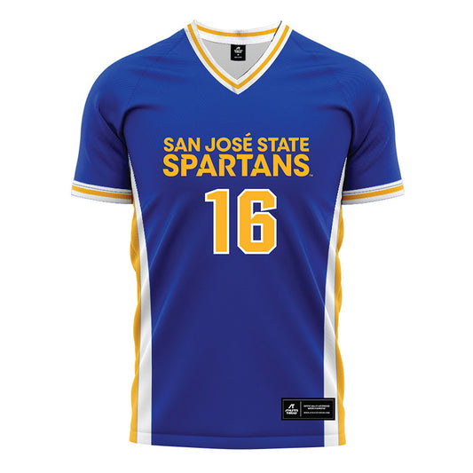 SJSU - NCAA Women's Soccer : Taejah Aitken - Royal Soccer Jersey-0