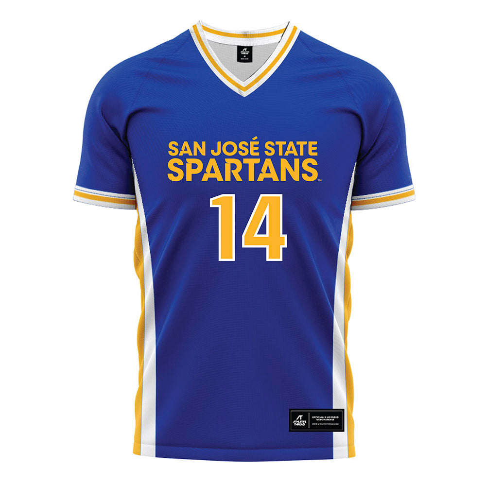 SJSU - NCAA Women's Soccer : Maryam Ladkani - Royal Soccer Jersey-0