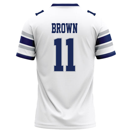 Rice - NCAA Football : Jacurri Brown - White Football Jersey-1