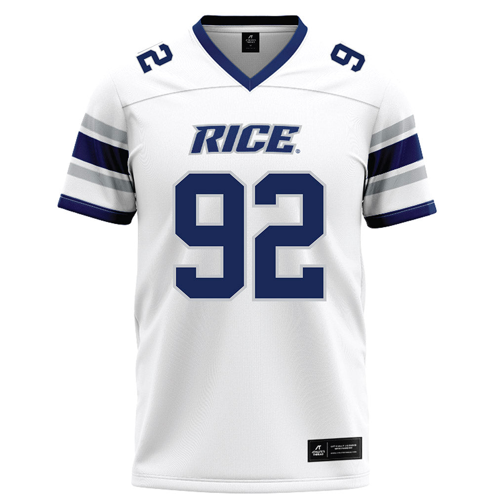 Rice - NCAA Football : Luca Akirtava - White Football Jersey-0