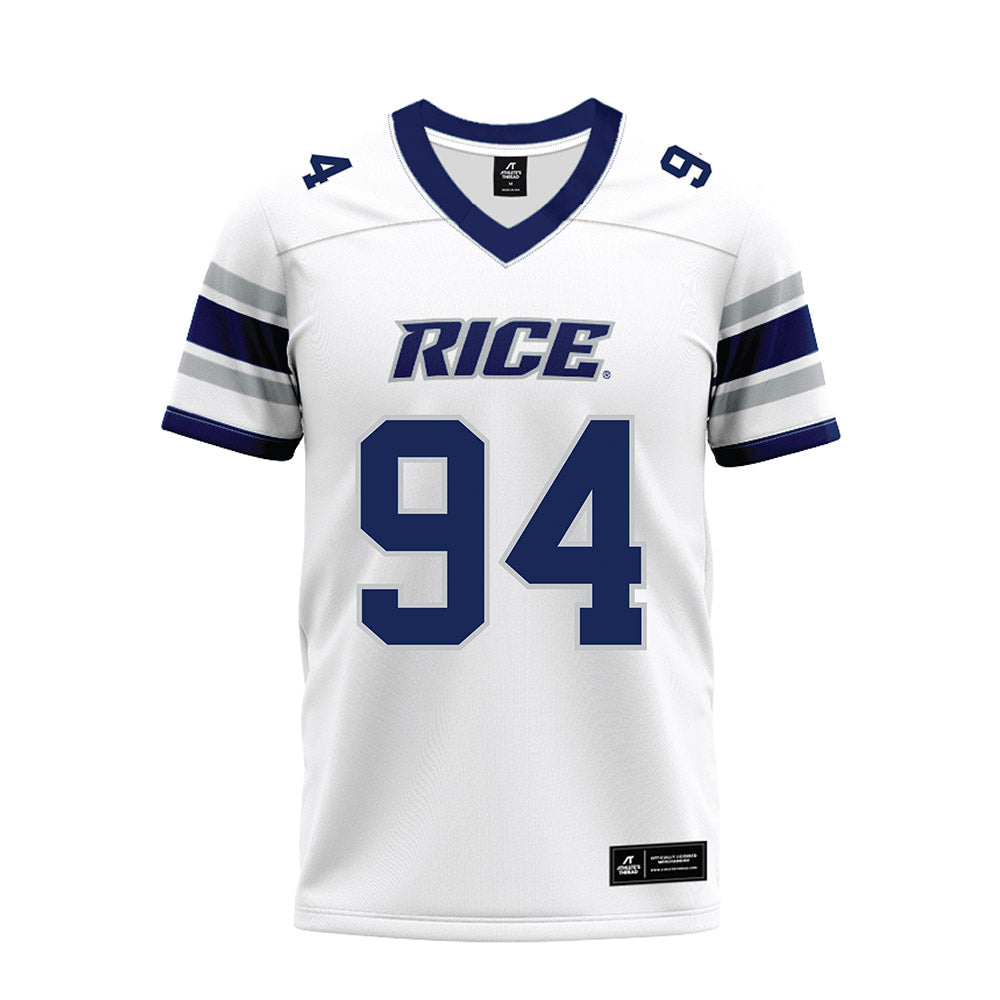 Rice - NCAA Football : Braden Bays - White Premium Football Jersey-0