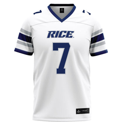 Rice - NCAA Football : Angelo "AJ" Brown - White Football Jersey-0