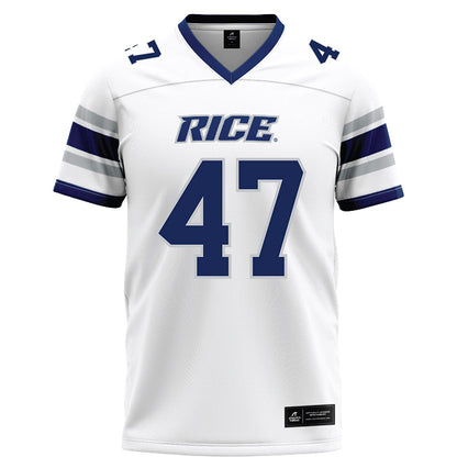 Rice - NCAA Football : Ty Thames - White Football Jersey-0
