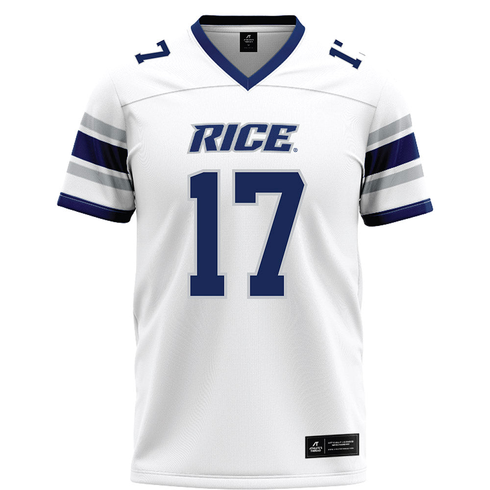 Rice - NCAA Football : Jake Renda - White Football Jersey-0
