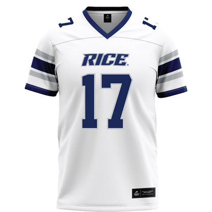Rice - NCAA Football : Jake Renda - White Football Jersey-0