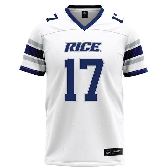 Rice - NCAA Football : Jake Renda - White Football Jersey-0