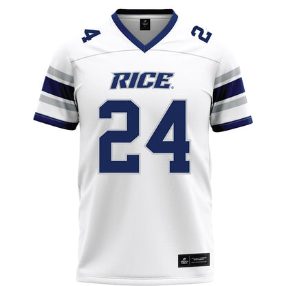 Rice - NCAA Football : Larry DeBose IV - White Football Jersey-0