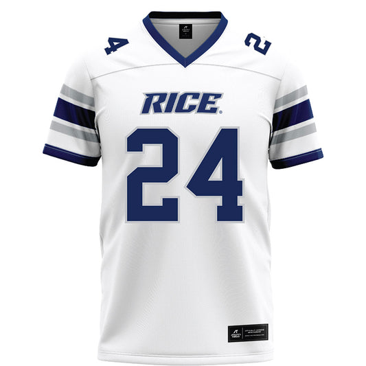 Rice - NCAA Football : Larry DeBose IV - White Football Jersey-0