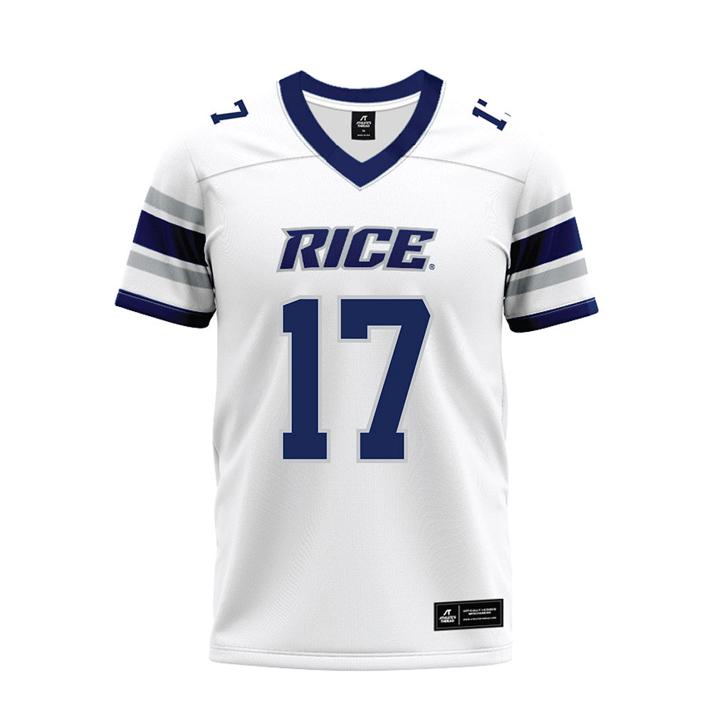 Rice - NCAA Football : Jake Renda - White Premium Football Jersey-0