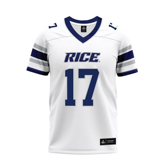 Rice - NCAA Football : Jake Renda - White Premium Football Jersey-0