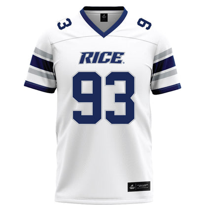 Rice - NCAA Football : Quincy Tchikou - White Football Jersey-0