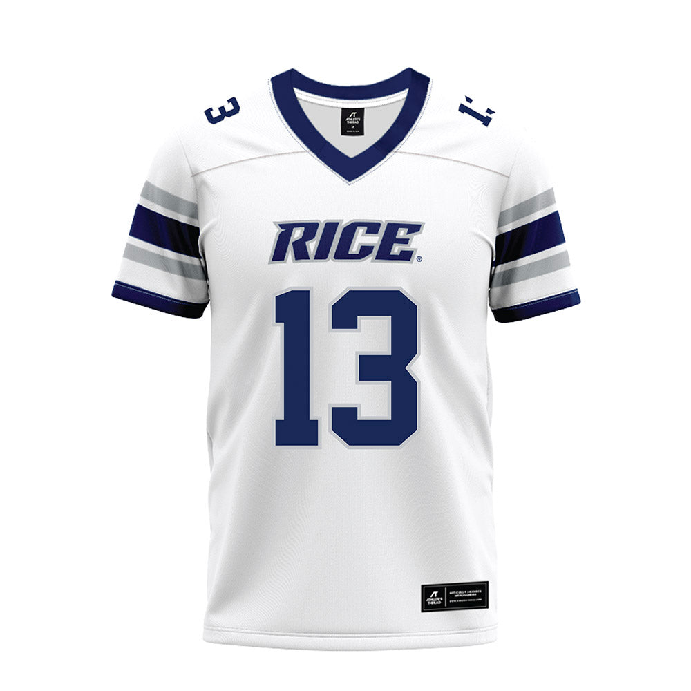 Rice - NCAA Football : Maxwell Mosey - White Premium Football Jersey-0