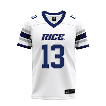 Rice - NCAA Football : Maxwell Mosey - White Premium Football Jersey-0