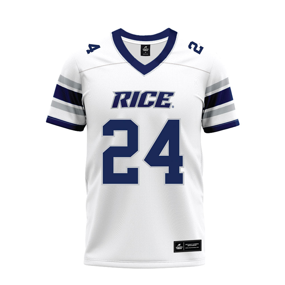 Rice - NCAA Football : Larry DeBose IV - White Premium Football Jersey-0
