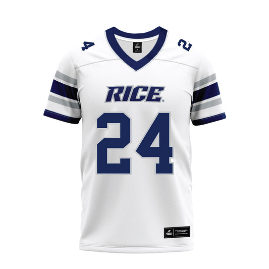 Rice - NCAA Football : Larry DeBose IV - White Premium Football Jersey-0