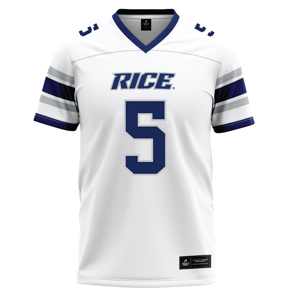 Rice - NCAA Football : Davis Lane - White Football Jersey-0
