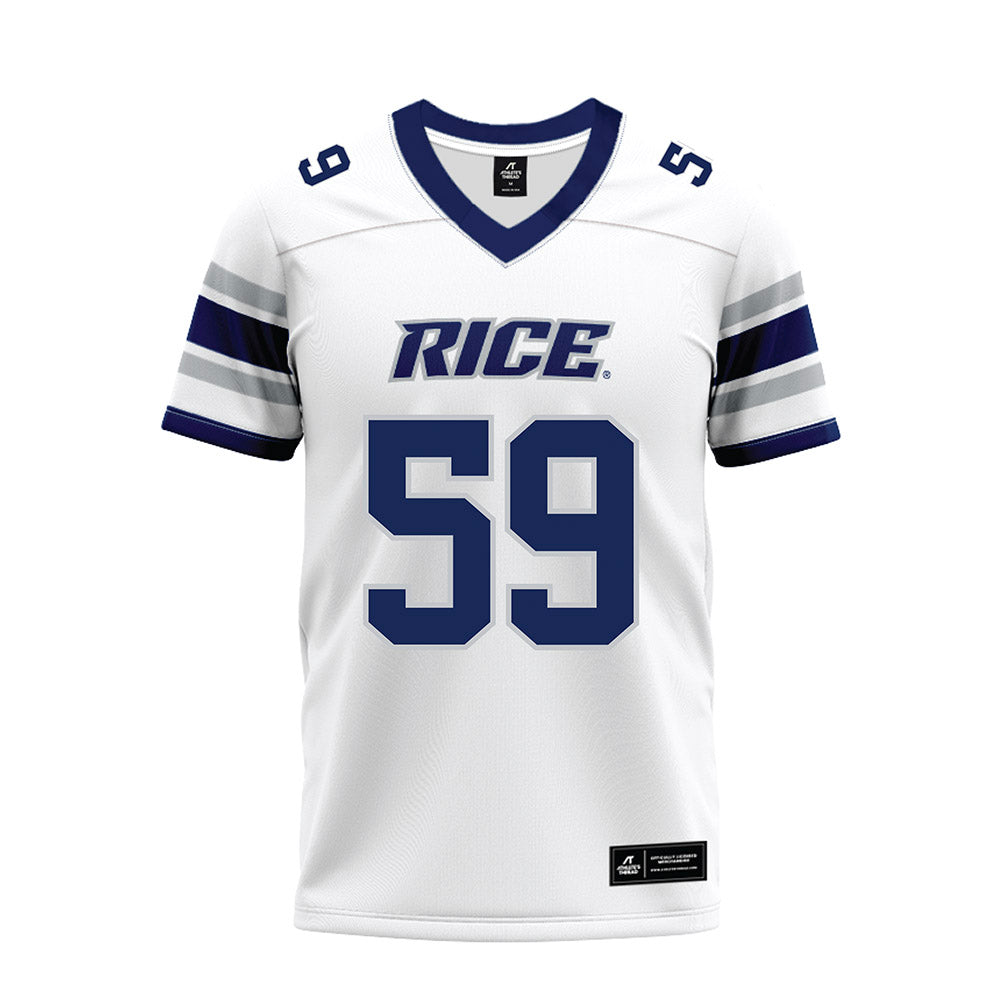 Rice - NCAA Football : Colter Alberding - White Premium Football Jersey-0
