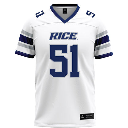 Rice - NCAA Football : Phoenix Derichsweiler - White Football Jersey-0