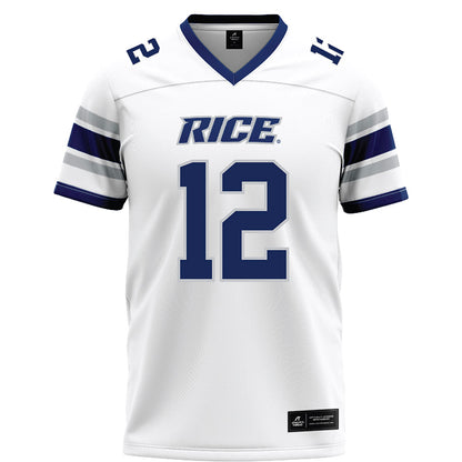 Rice - NCAA Football : Jamir Benjamin - White Football Jersey-0