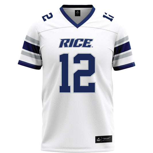 Rice - NCAA Football : Jamir Benjamin - White Football Jersey-0