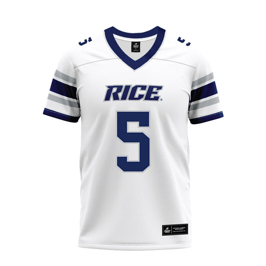 Rice - NCAA Football : Davis Lane - White Premium Football Jersey-0