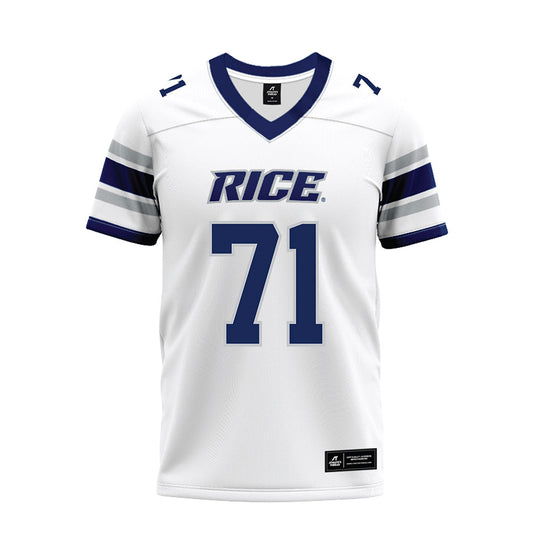 Rice - NCAA Football : Cole Principe - White Premium Football Jersey-0