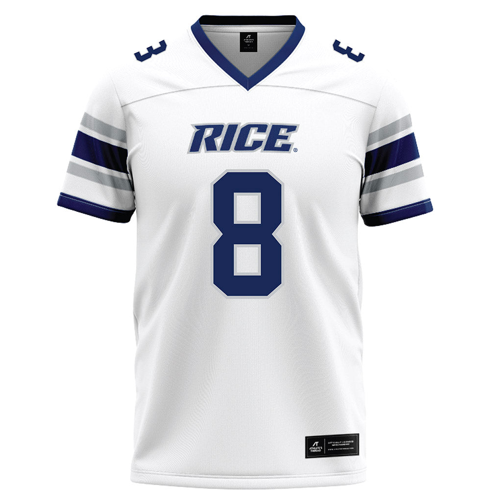 Rice - NCAA Football : Colin Leahey - White Football Jersey-0