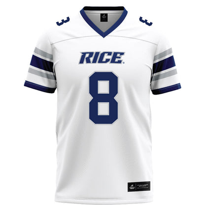 Rice - NCAA Football : Colin Leahey - White Football Jersey-0