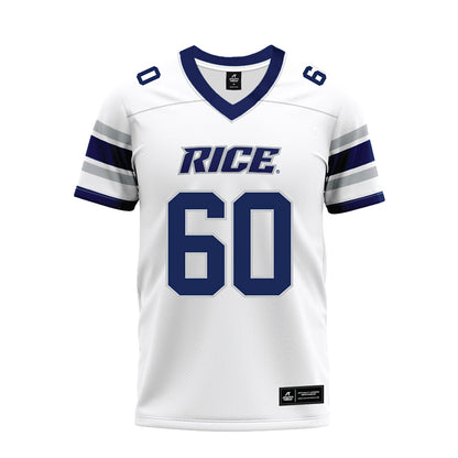 Rice - NCAA Football : Leo Bluhm - White Premium Football Jersey-0