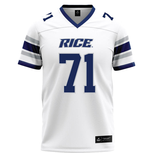 Rice - NCAA Football : Cole Principe - White Football Jersey-0