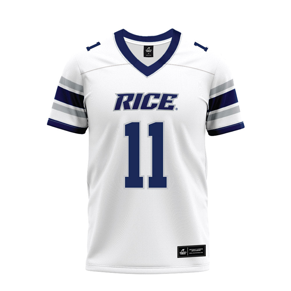 Rice - NCAA Football : Christopher Clark-Jolivet - White Premium Football Jersey-0