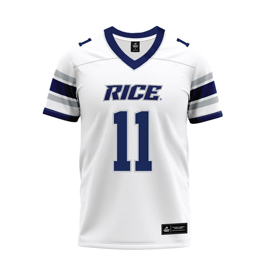 Rice - NCAA Football : Christopher Clark-Jolivet - White Premium Football Jersey-0