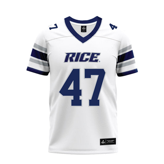 Rice - NCAA Football : Ty Thames - White Premium Football Jersey-0