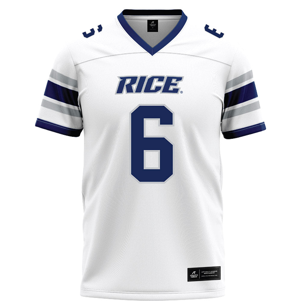 Rice - NCAA Football : Ben Grice - White Football Jersey-0