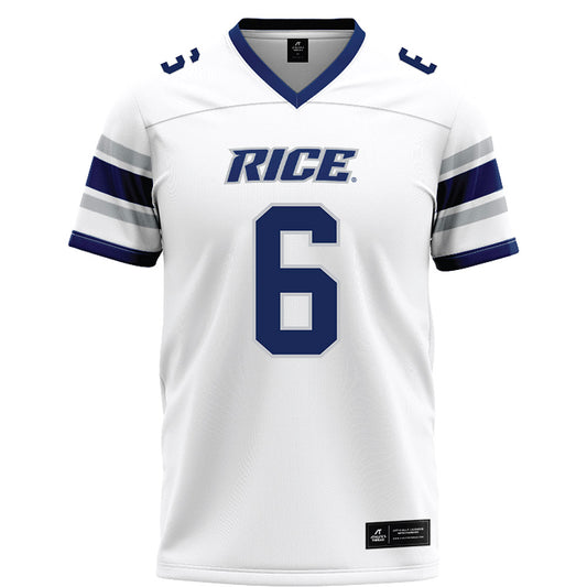 Rice - NCAA Football : Ben Grice - White Football Jersey-0