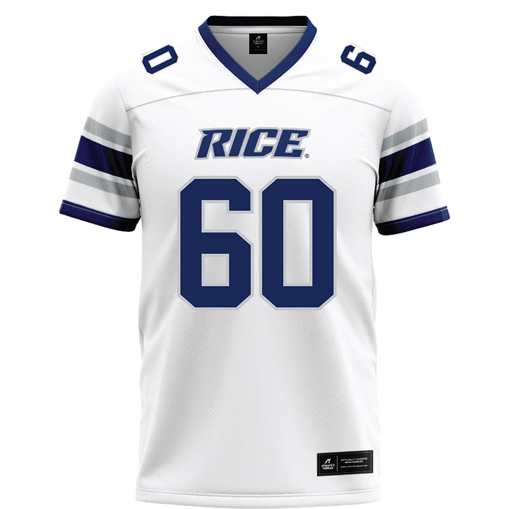 Rice - NCAA Football : Leo Bluhm - White Football Jersey-0